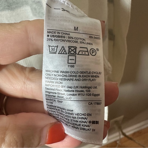 Gap White and Gray Striped Open Front Cardigan Size Medium - Picture 5 of 7